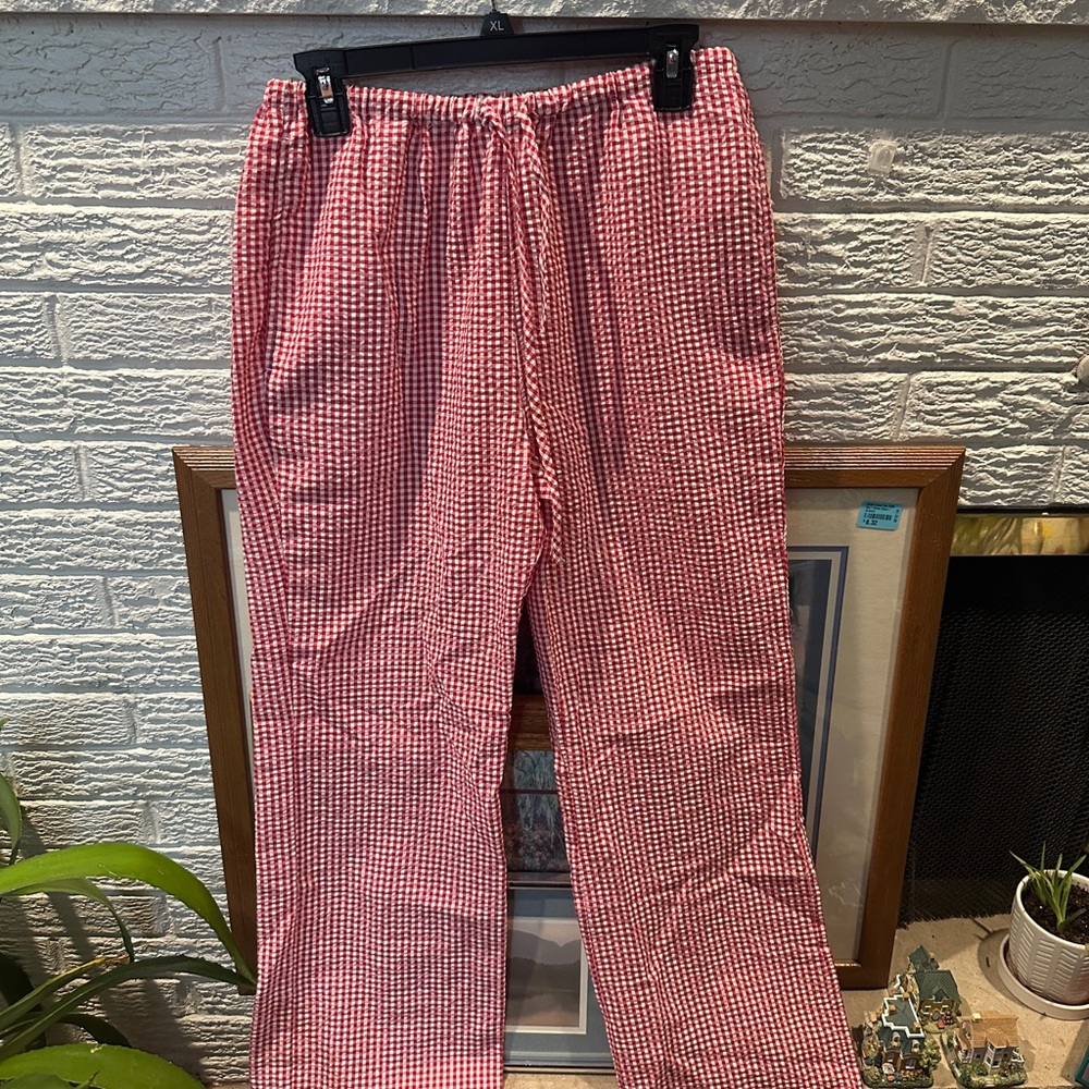 Red and White Checkered Pants